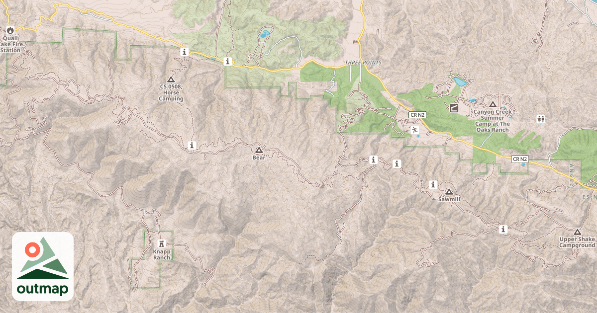 Map of LIEBRE SAWMILL RD