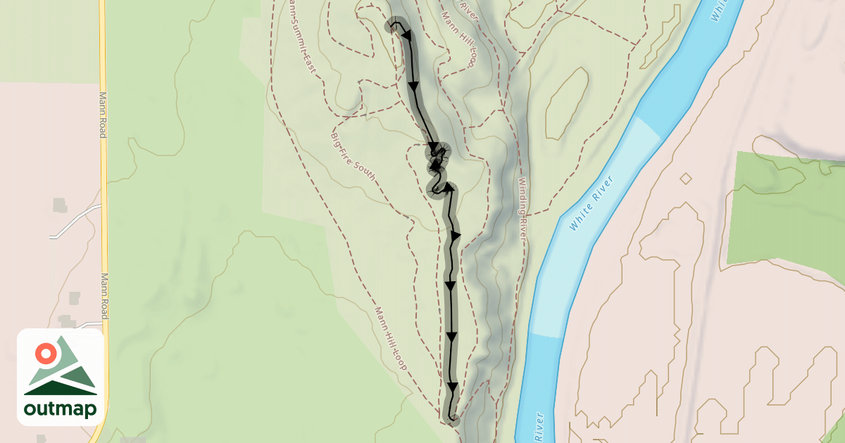Map of Powerline MTB Downhill (Bikes Only) in Marion