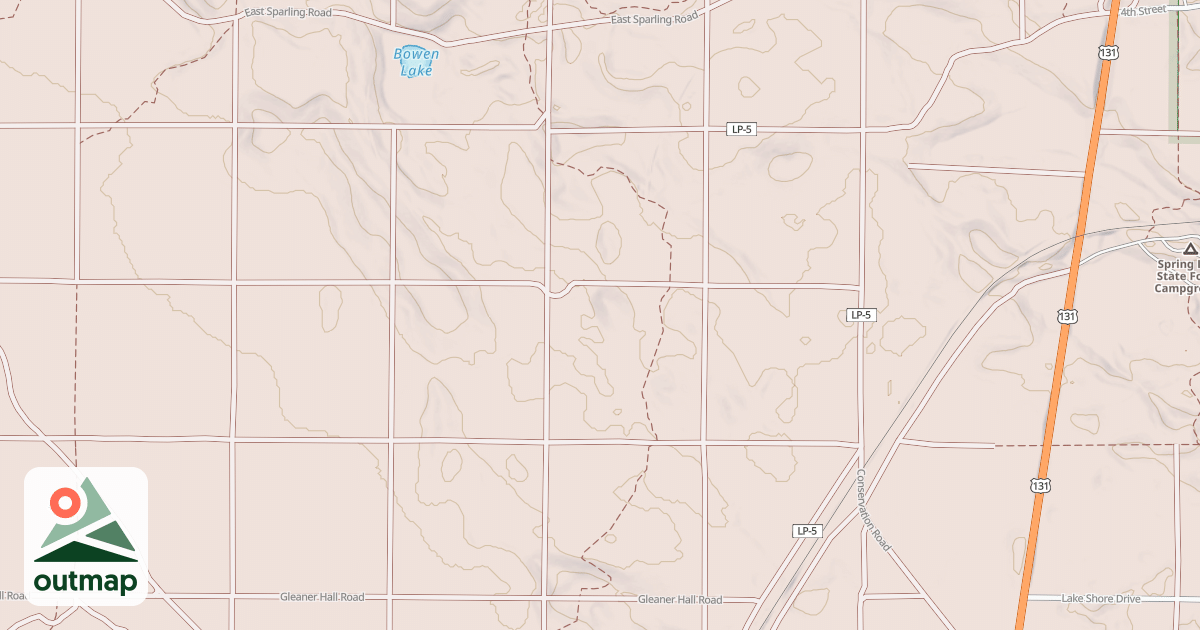Map of Grand Traverse Motorcycle Trail