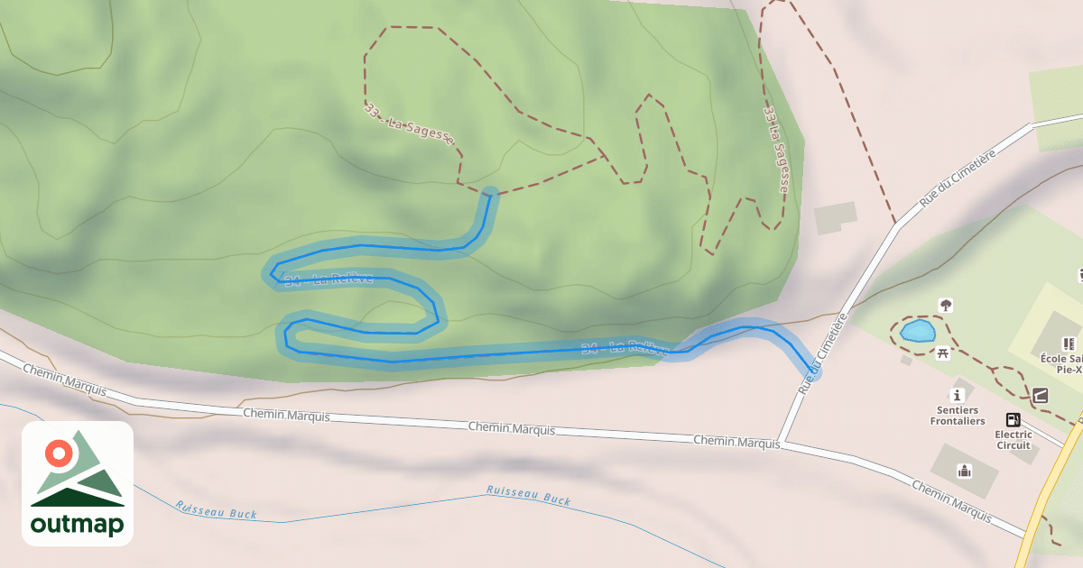 Map of 34 - La Relève