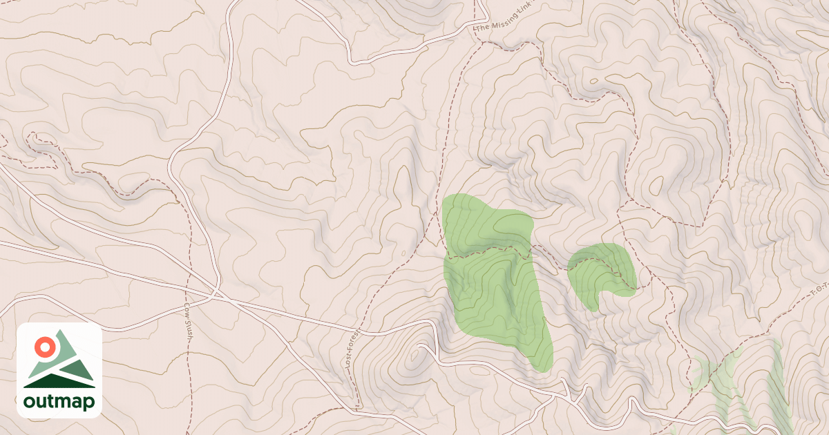 Map of Bloody Shins Trail