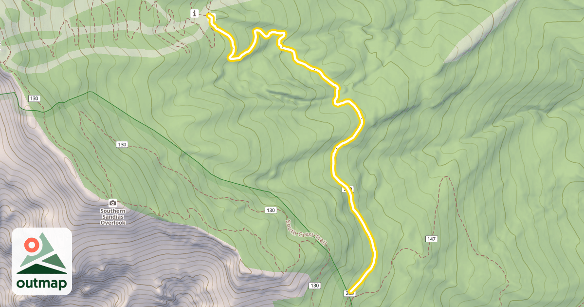 Map of 10K Trail South