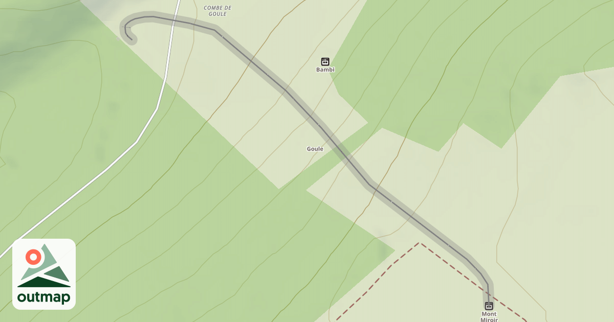 Map of Mont Miroir