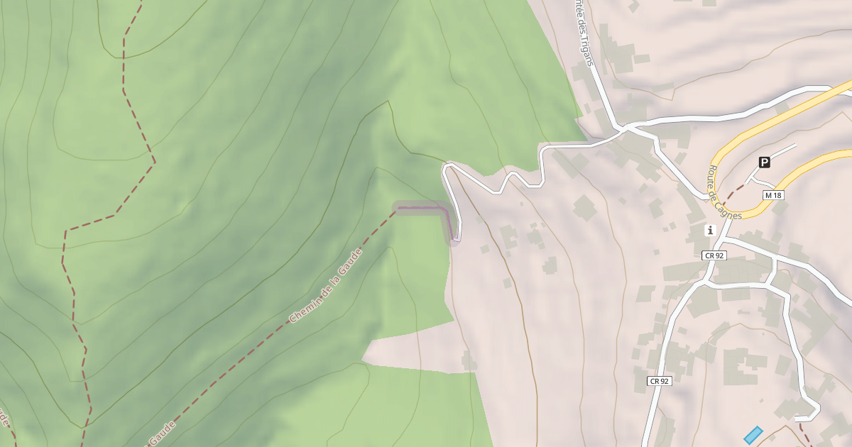 Map preview of Vieux Chemin de Vence