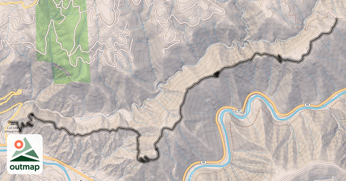 Map of Fiddle Creek Ridge Trail