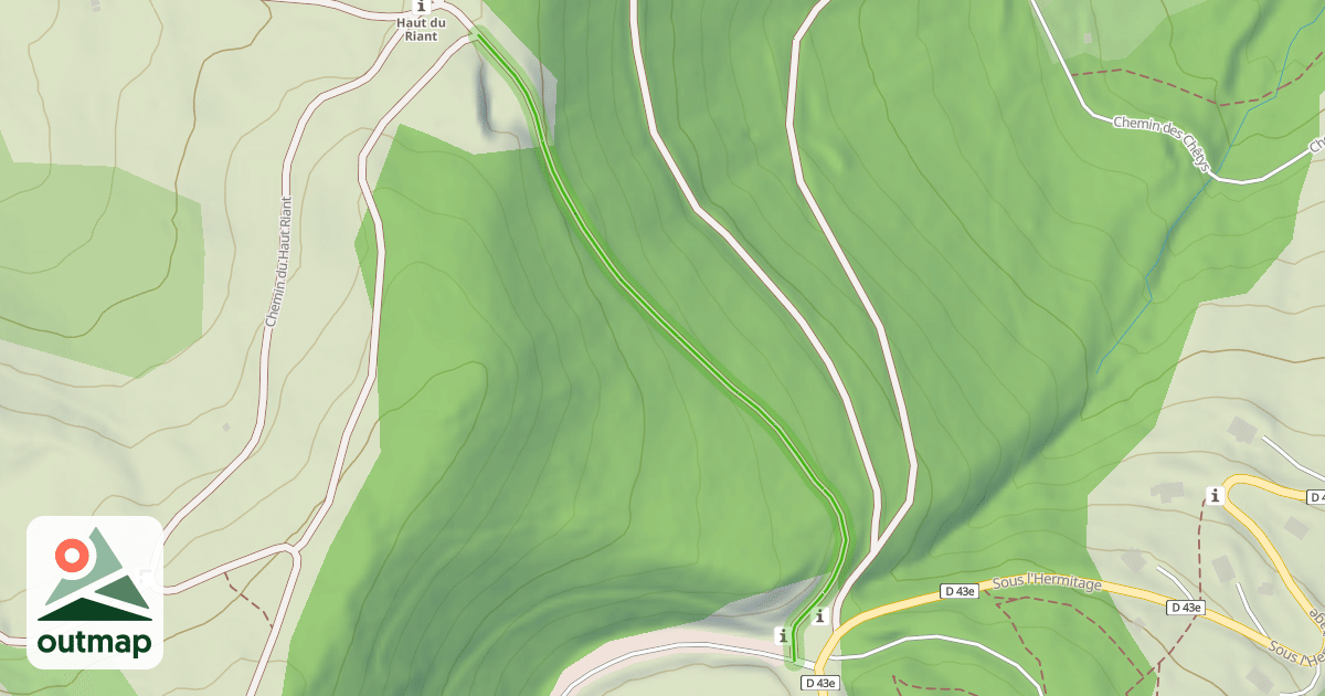 Map of Chemin du Haut Riant