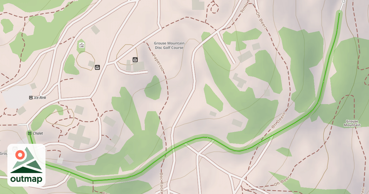 Map of Grouse Mountain Highway