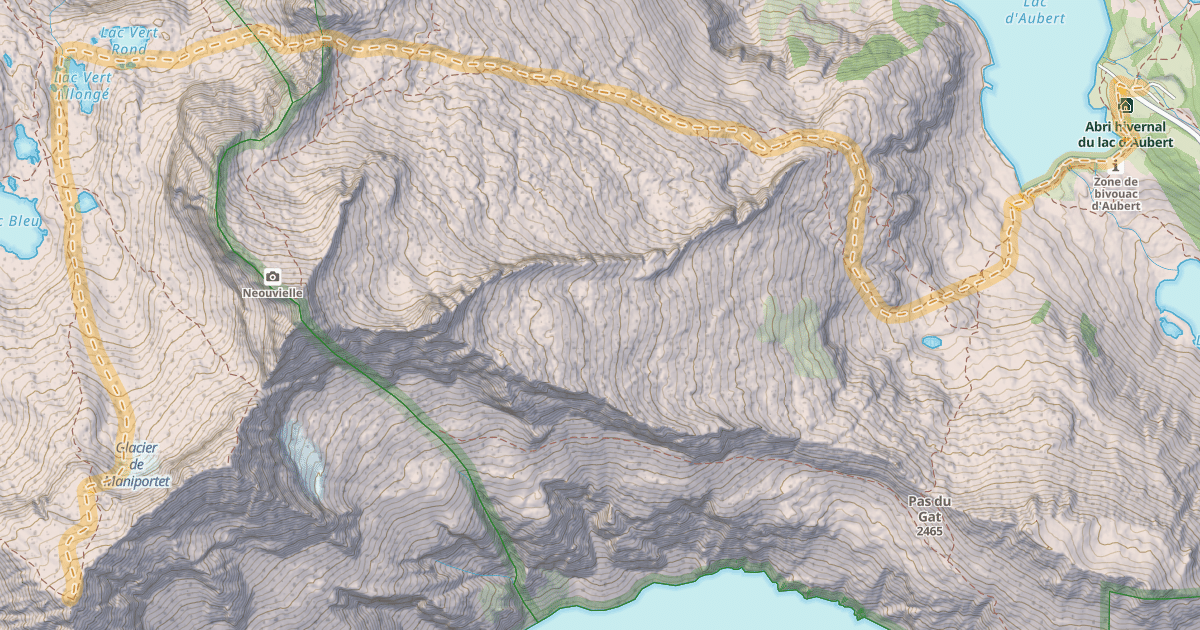 Map preview of Turon de Néouvielle — Lac d'Aubert