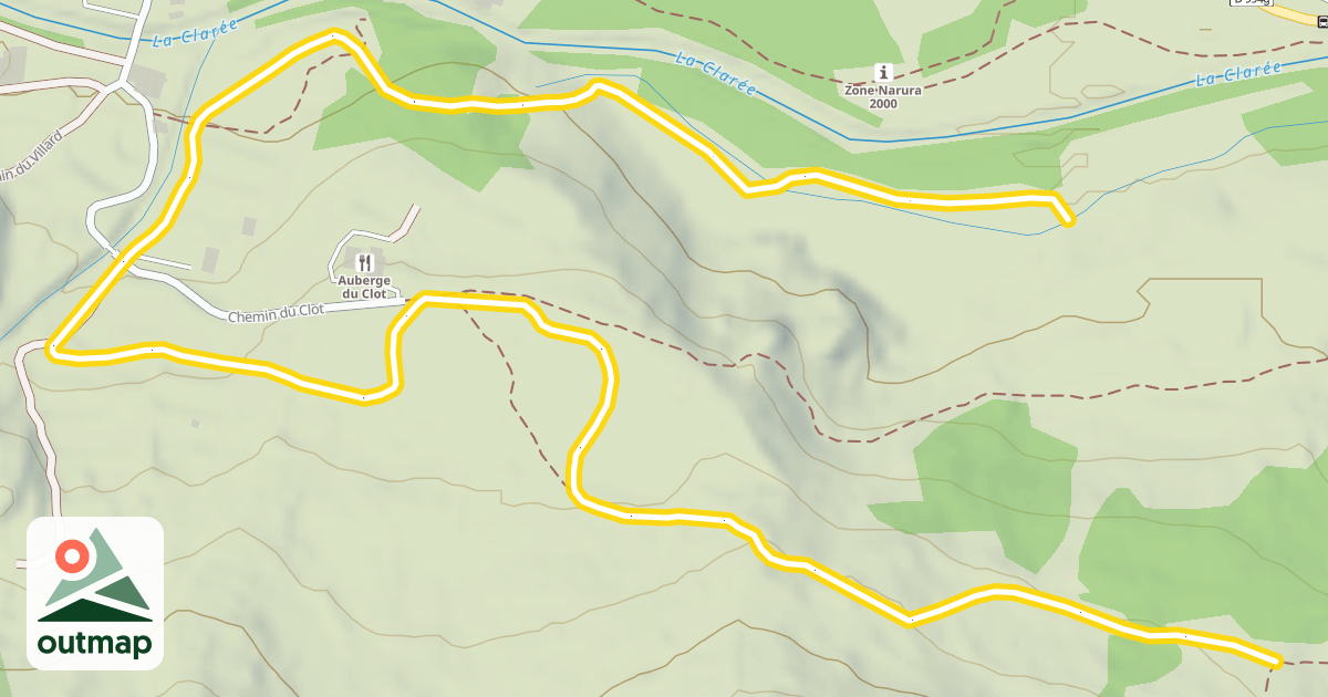 Map of Les Clots - Planchettes vers Forestière