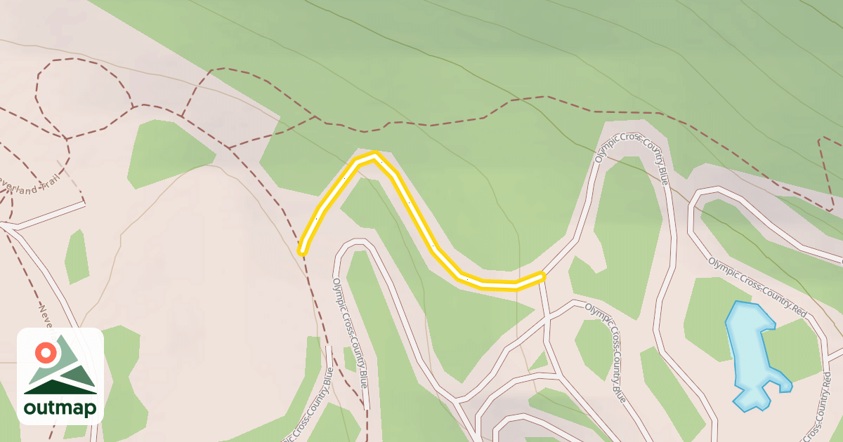 Map of Olympic Cross-Country Blue