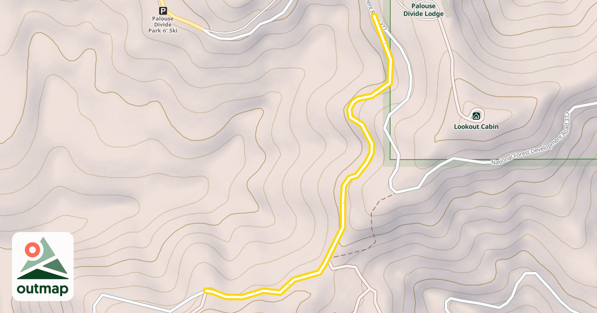 Map of National Forest Development Road 3941