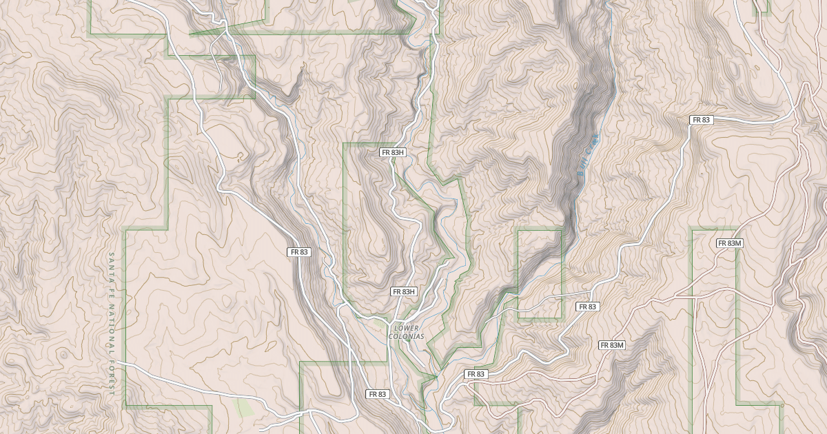 Map preview of USFS National Forest System Roads {8031B4F4-BA6D-49C9-A0CD-CF5FD49F7A84}