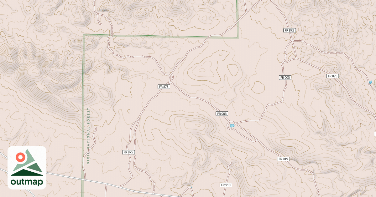 Map of USFS Motor Vehicle Use Map Roads {8CE1BA6C-5CE3-424F-895C-DB77F36F9D6F}