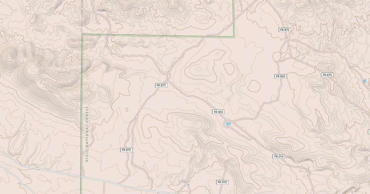 Map preview of USFS Motor Vehicle Use Map Roads {8CE1BA6C-5CE3-424F-895C-DB77F36F9D6F}