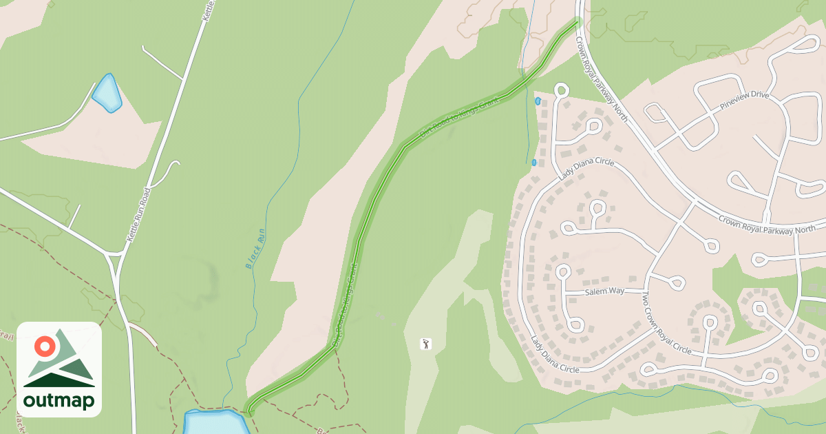 Map of Dirt Road to Kings Grant
