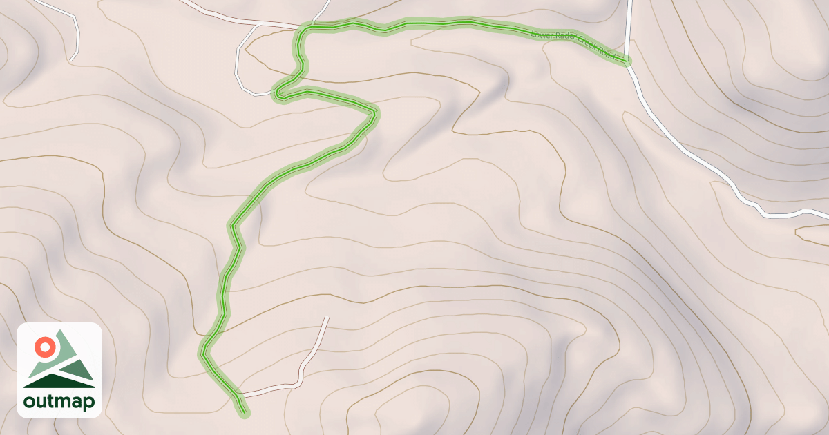 Map of Lower Rader Creek Road