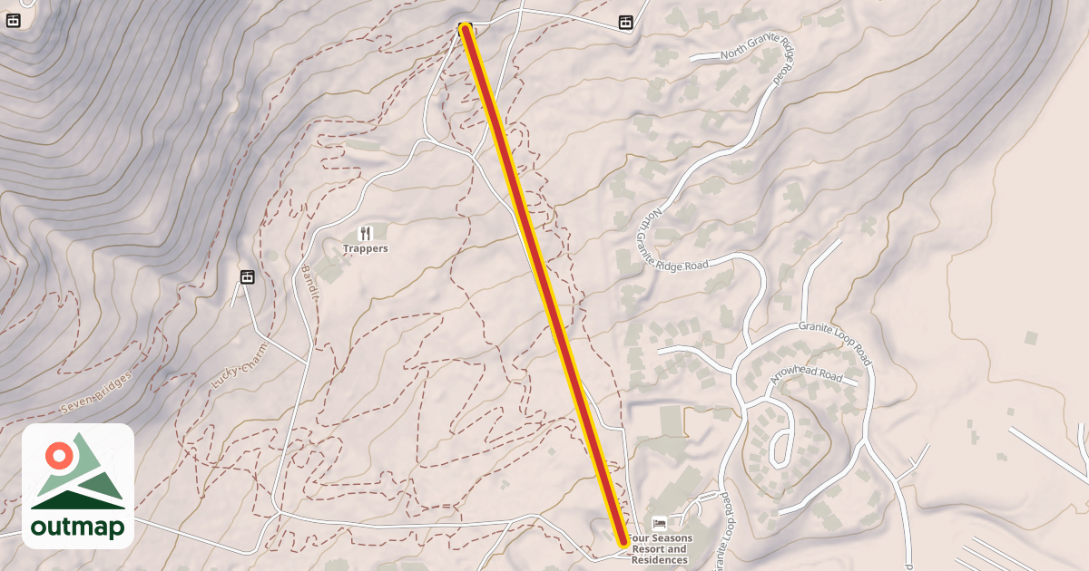 Map of Teewinot High Speed Quad