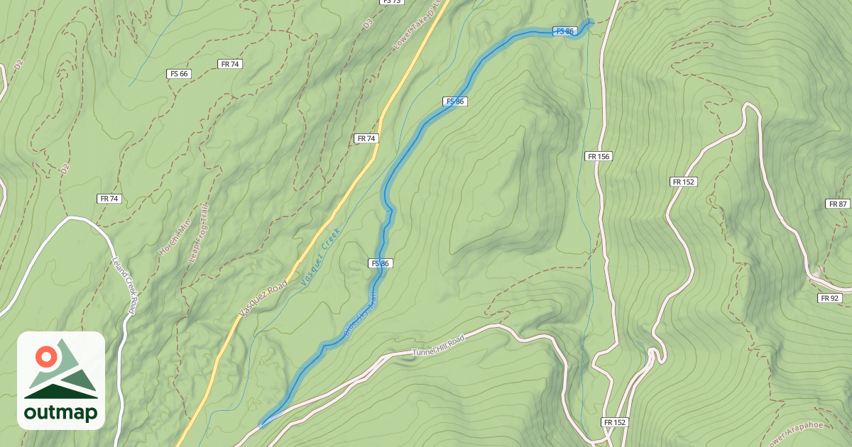 Map of Blue Sky Trail