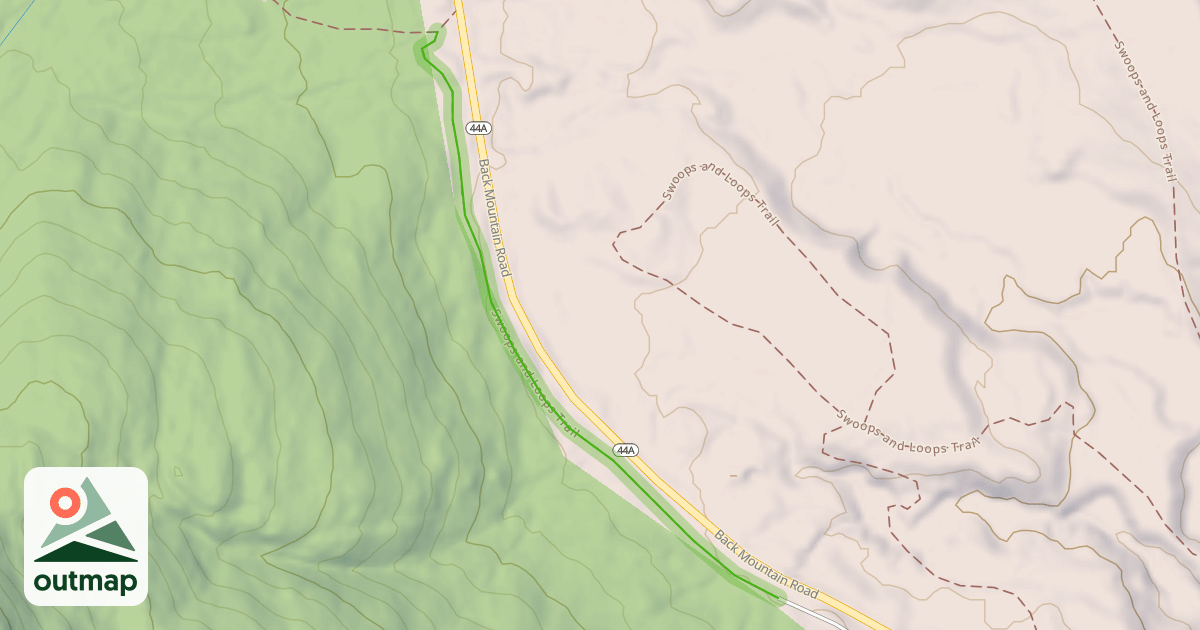 Map of Swoops and Loops Trail