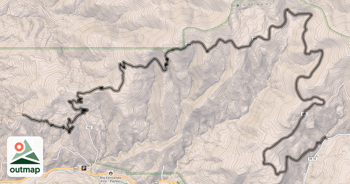 Map of North Boundary Trail (495)