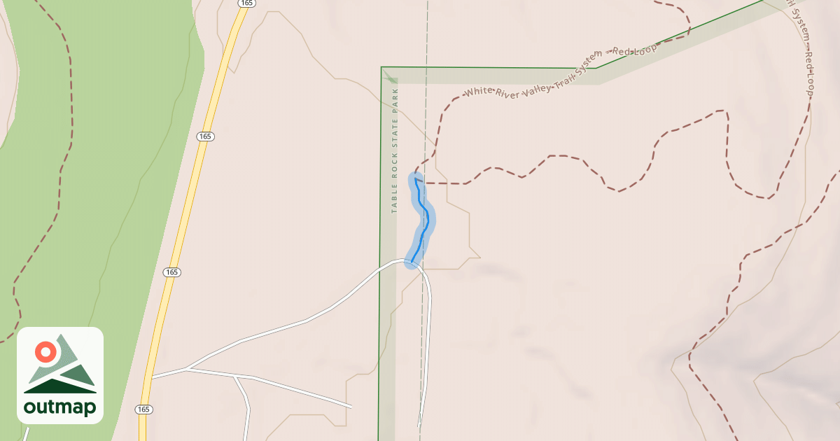 Map of White River Valley Trail System - Red Loop