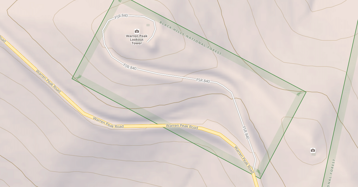 Map preview of WARREN PEAK LOOKOUT