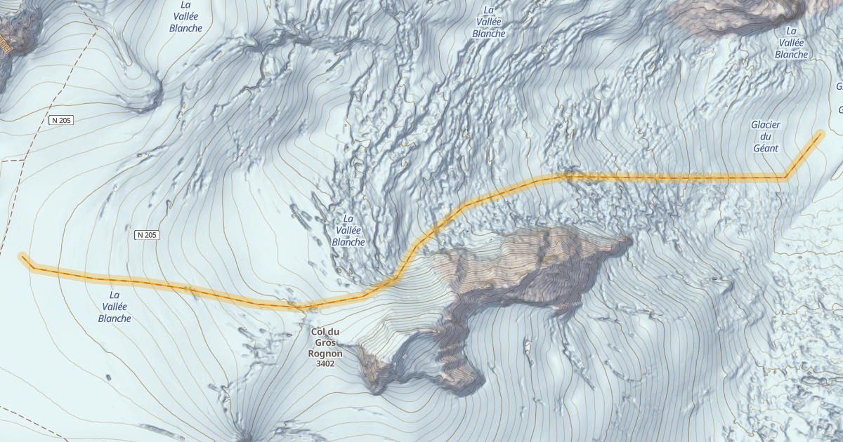 Map preview of La Vraie Vallée Blanche