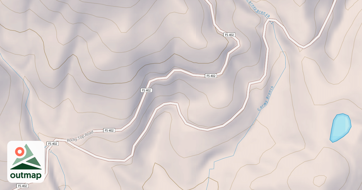 Map of ROCKY TOP SPUR
