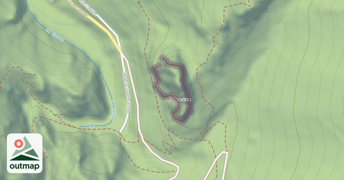 Map of Roche Corbière