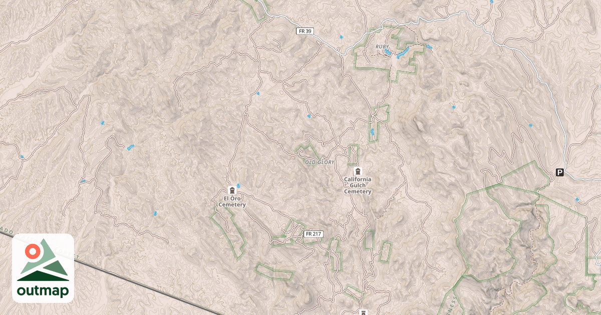 Map of CALIFORNIA GULCH