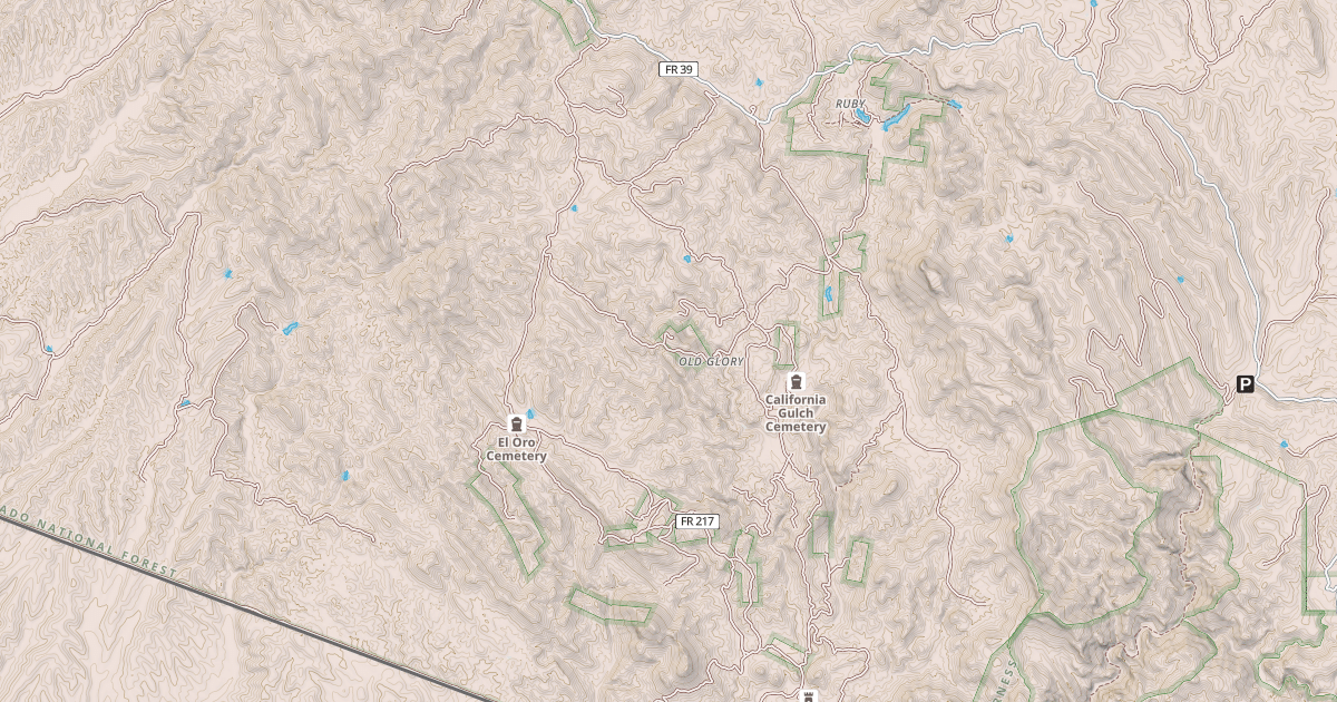 Map preview of CALIFORNIA GULCH