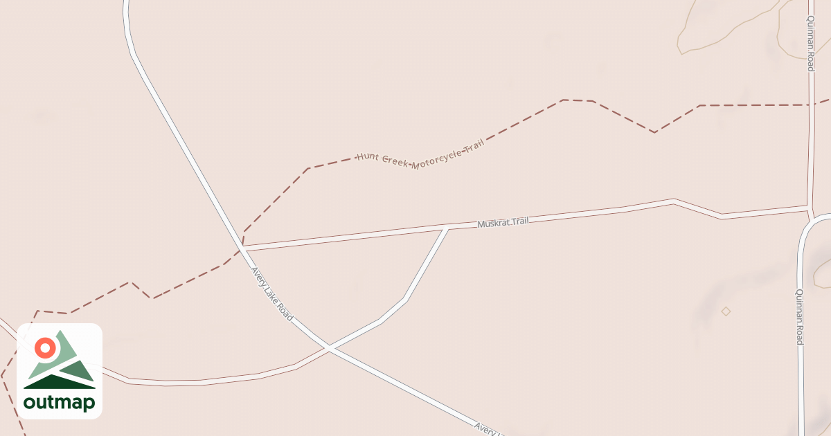 Map of Hunt Creek Motorcycle Trail