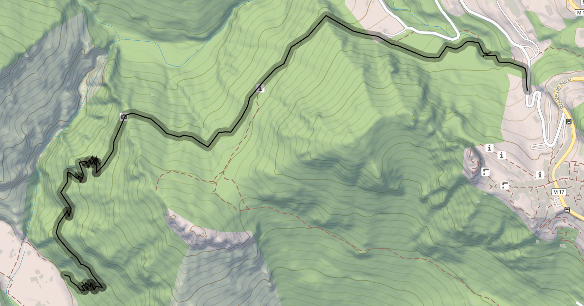 Map preview of Sentier Botanique de Gilette