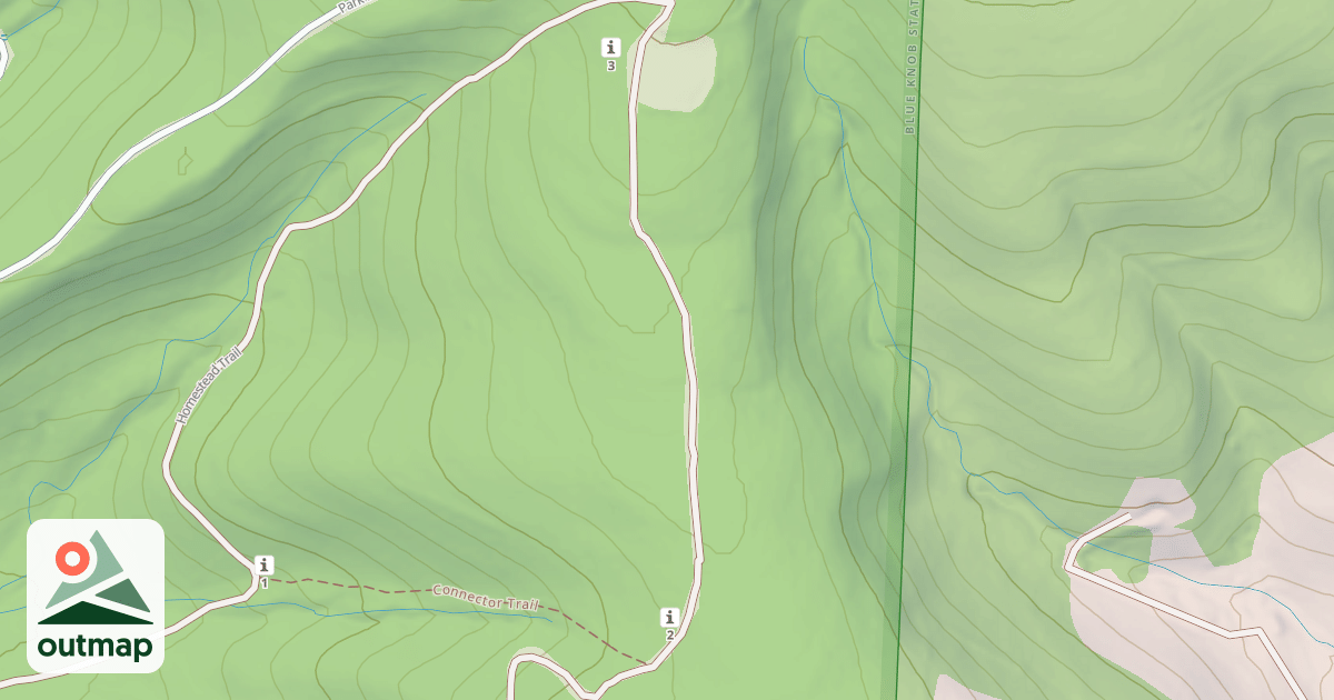 Map of Blue Knob State Park Trails