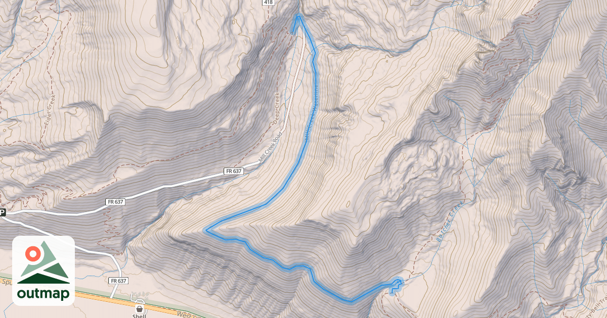 Map of Mill Creek Waterline