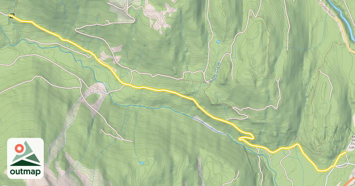 Map of Brandywine Forest Service Road