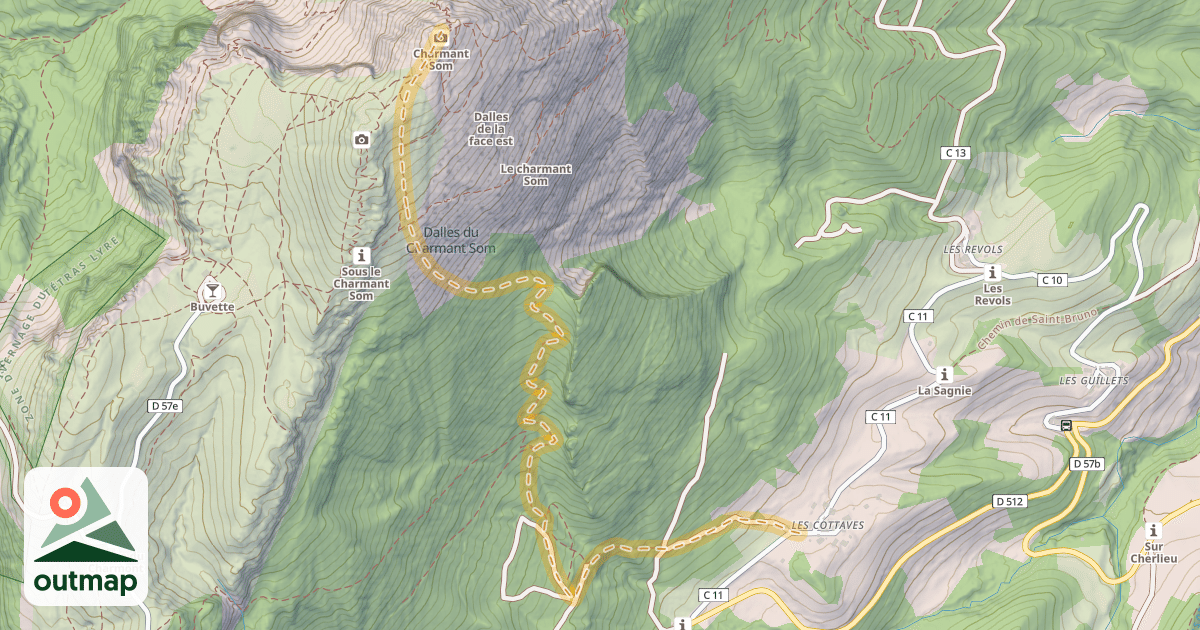 Map of Charmant Som — Les Cottaves