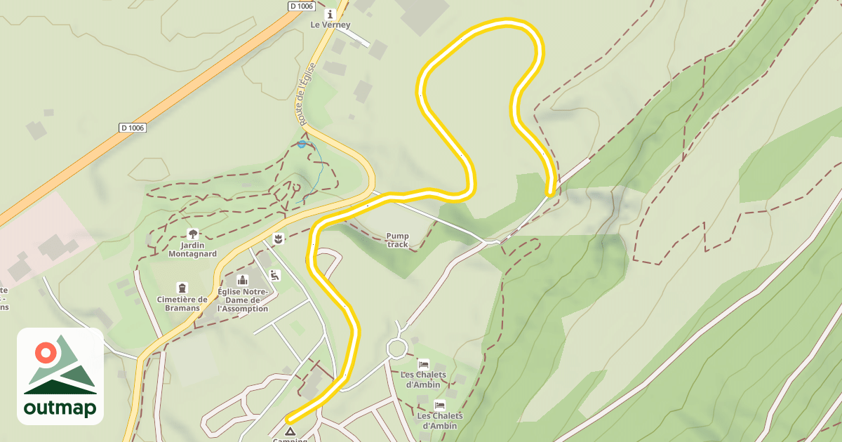 Map of Bramans - Le Verney