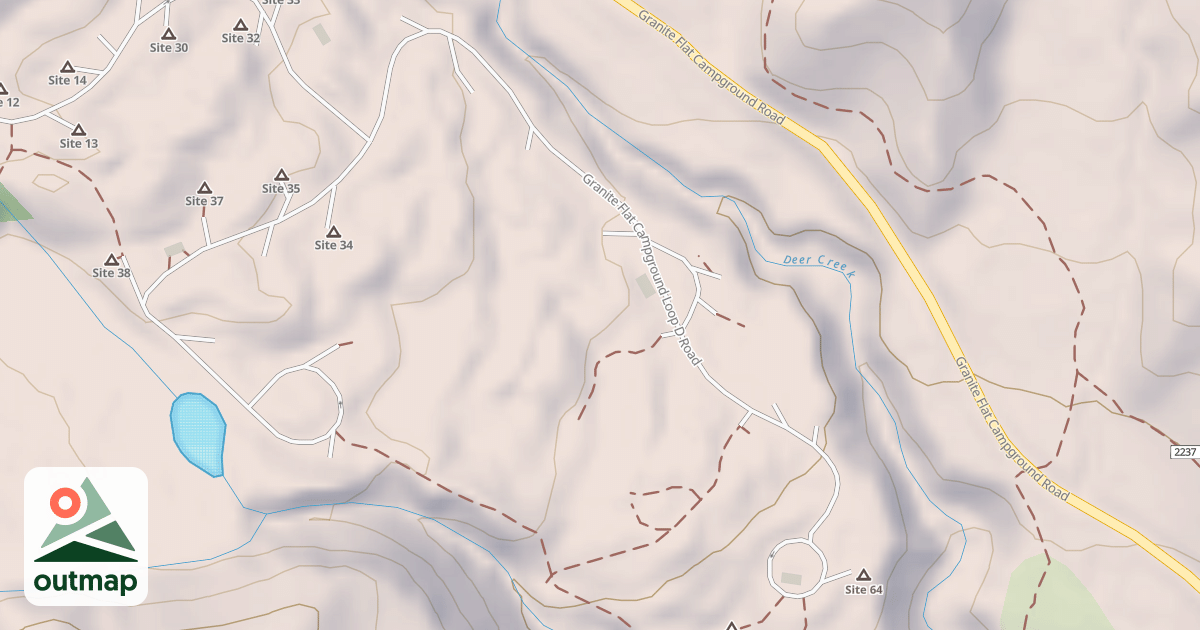 Map of GRANITE FLAT CAMPGROUND LOOP D