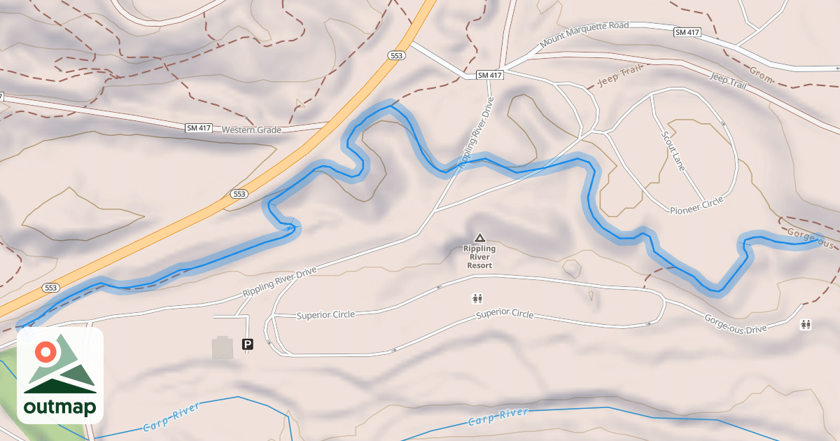 Map of Rippling River