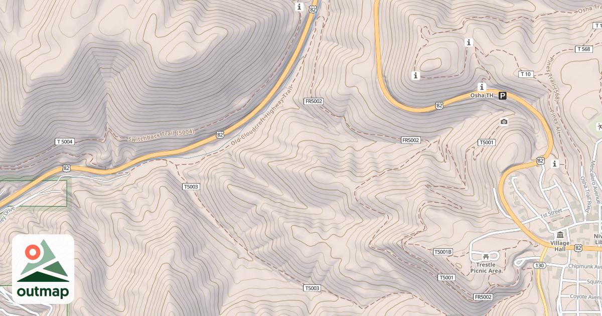 Map of OLD CLOUDCROFT HWY