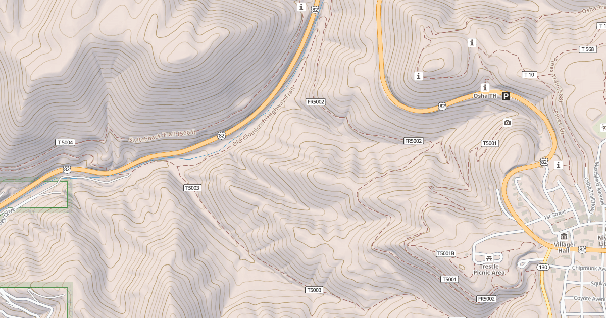Map preview of OLD CLOUDCROFT HWY