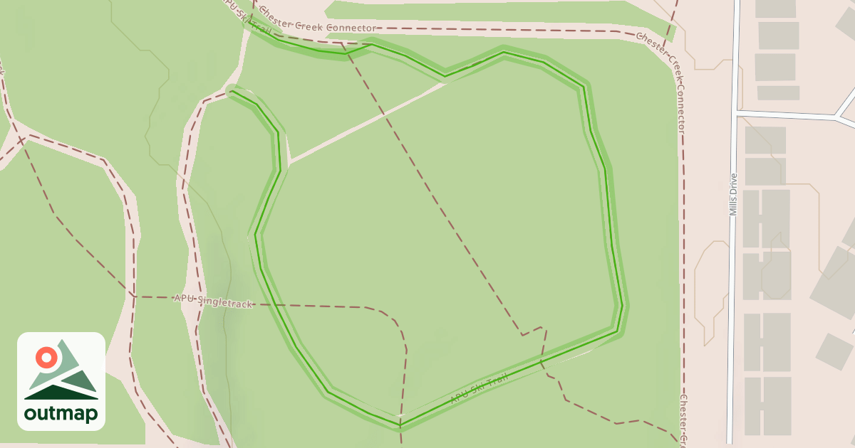 Map of APU Ski Trail