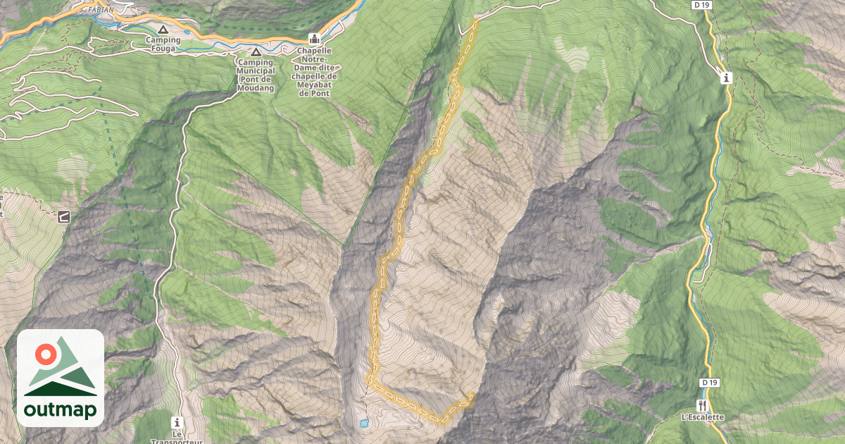 Map of Pic d'Aret — Route Forestière d'Artigues