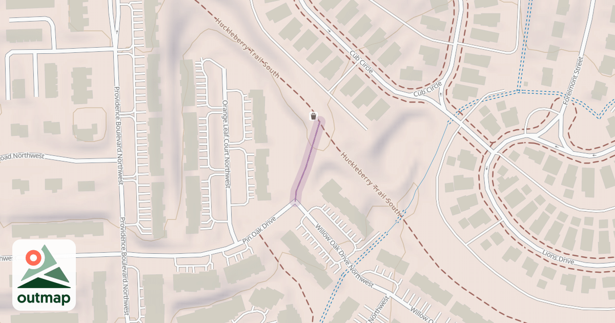 Map of Huckleberry Trail South