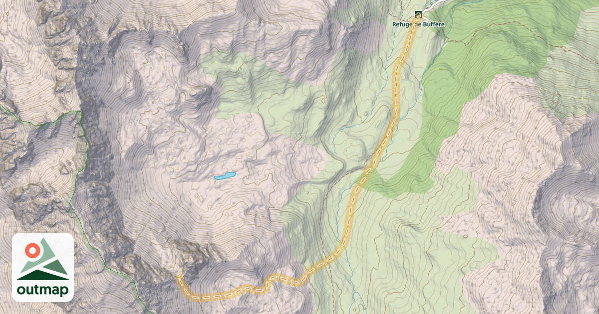Map of Passage de Buffère — Refuge de la Buffère