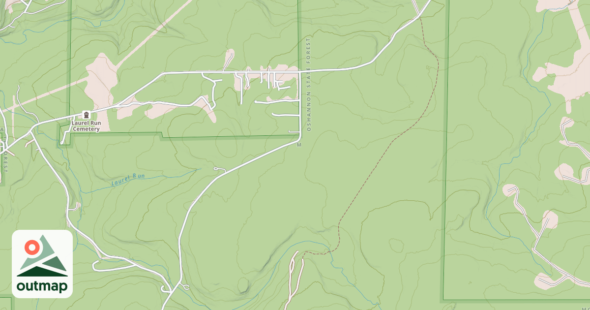 Map of S.B. Elliott State Park Snowmobile Trails