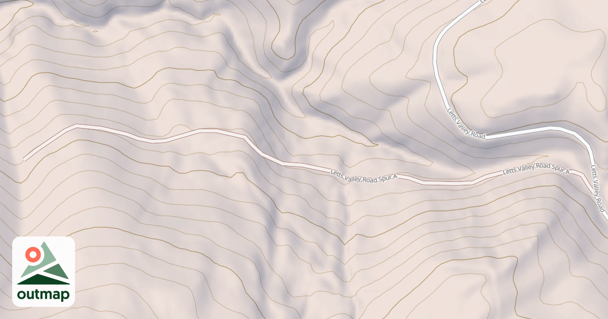 Map of LETTS VALLEY SPUR A