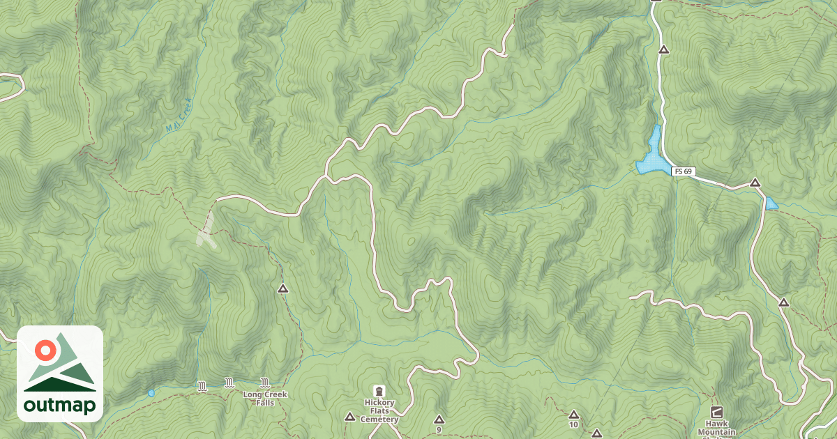 Map of LONG CREEK in Fannin