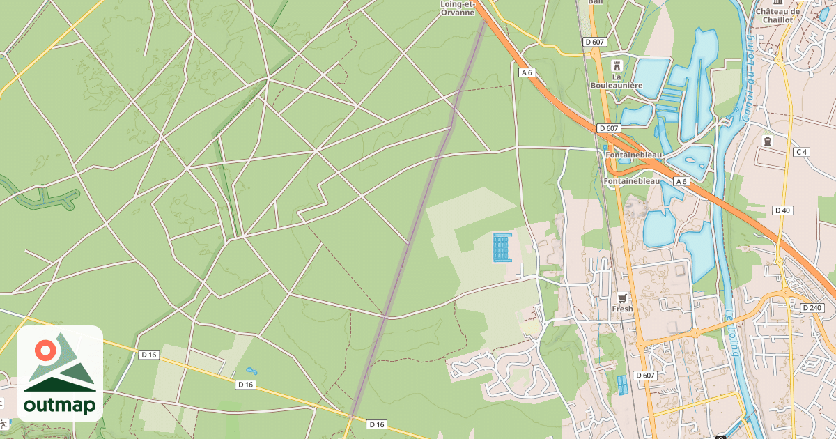 Map of Chemin de Puiselet à Fontainebleau